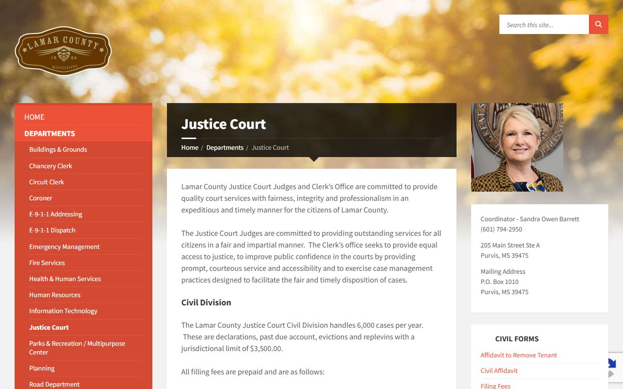 Lamar County Justice Court bond hearings and court records after arrest
